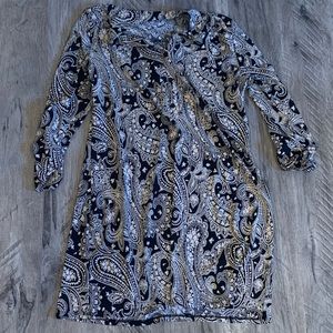 Women’s Black and Nude paisley Dress